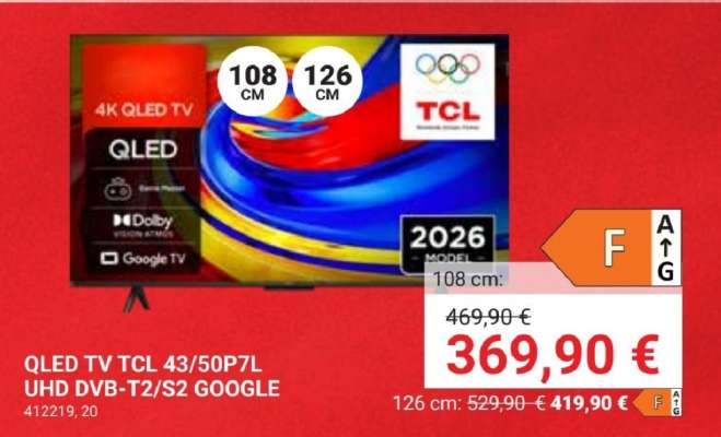 QLED TV TCL 43/50P7L