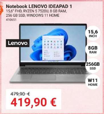 Notebook LENOVO IDEAPAD 1