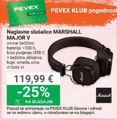 Naglavne slušalice MARSHALL MAJOR V