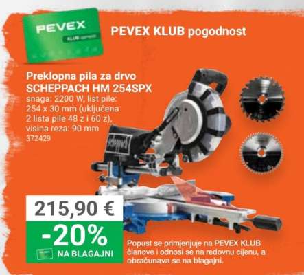 Preklopna pila za drvo SCHEPPACH HM 254SPX