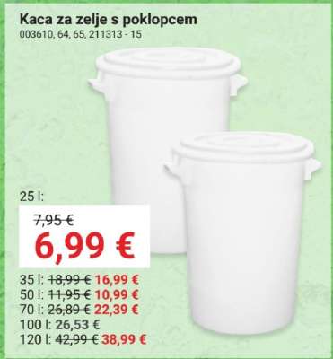 Kaca za zelje s poklopcem