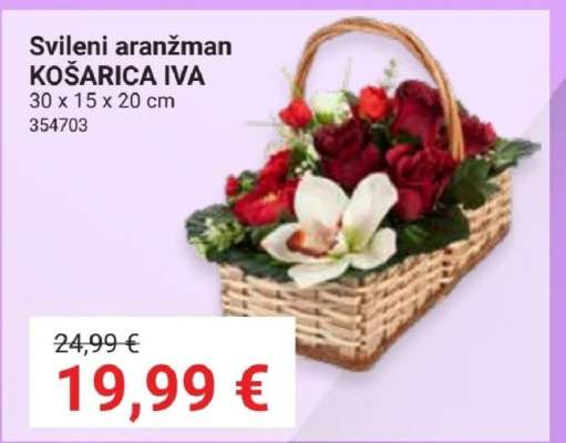 Svilen aranžman KOŠARICA IVA
