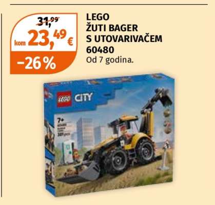 LEGO ŽUTI BAGER S UTOVARIVAČEM 60480
