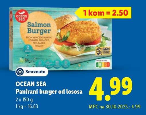 Ocean Sea Panirani burger od lososa