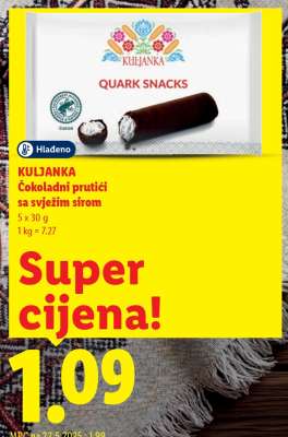 KULJANKA Čokoladni prutići sa svježim sirom