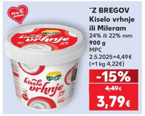 Z BREGOV Kiselo vrhnje ili mileram