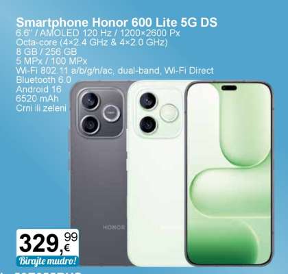 Smartphone Honor 600 Lite 5G DS