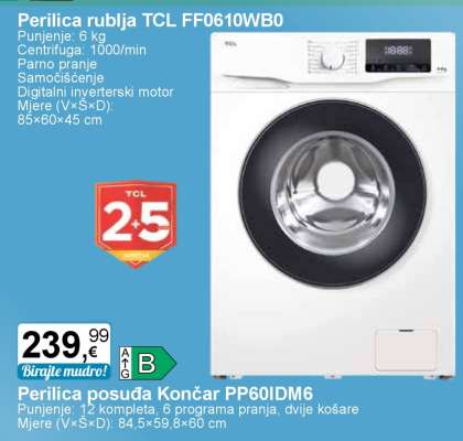 Perilica rublja TCL FF0610WB0