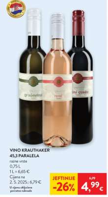 Vino Krauthaker 45,3 Paralela