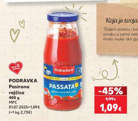PODRAVKA Pasirana rajčica