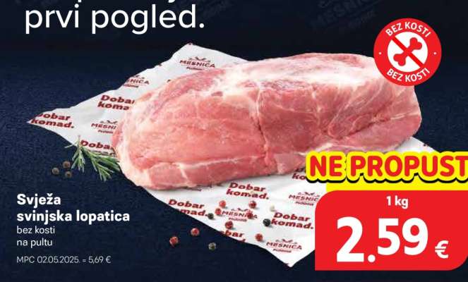 Svježa svinjska lopatica