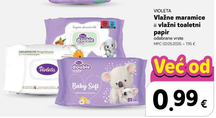 VIOLETA Vlažne maramice ili vlažni toaletni papir