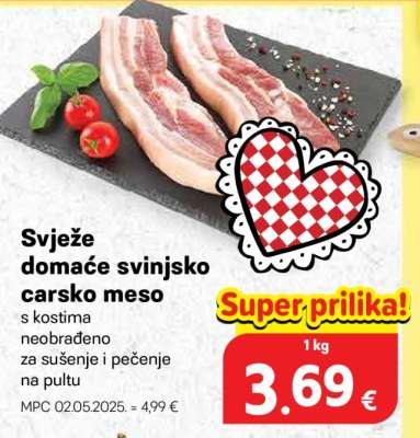 Svježe domaće svinjsko carsko meso