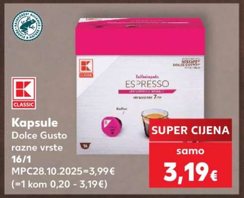 Kapsule Dolce Gusto razne vrste 16/1