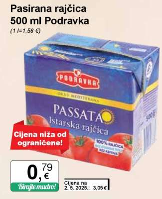 Pasirana rajčica 500 ml Podravka