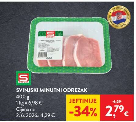 SVINJSKI MINUTNI ODREZAK