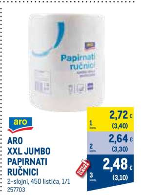 ARO XXL JUMBO PAPIRNATI RUČNICI