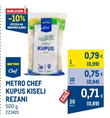 METRO CHEF KUPUS KISELI REZANI
