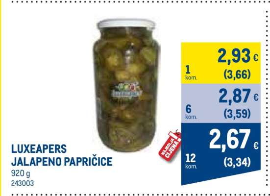 LUXEAPERS JALAPENO PAPRIČICE