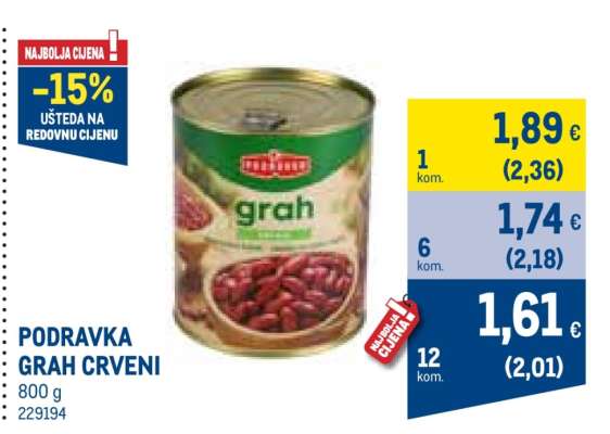PODRAVKA Grah crveni