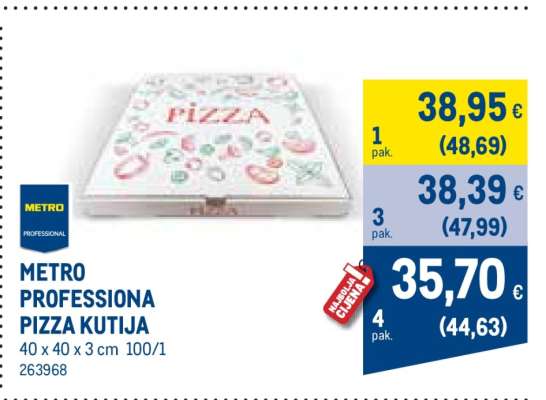 METRO PROFESSIONA PIZZA KUTIJA