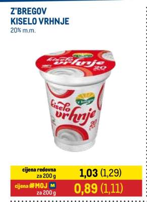 `Z BREGOV Kiselo vrhnje
