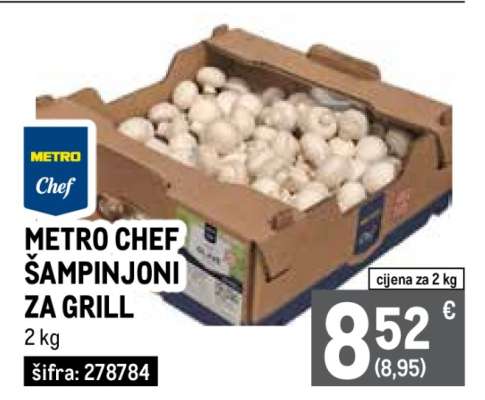 METRO CHEF ŠAMPINJONI ZA GRILL
