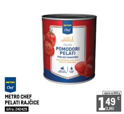 METRO CHEF PELATI RAJČICE