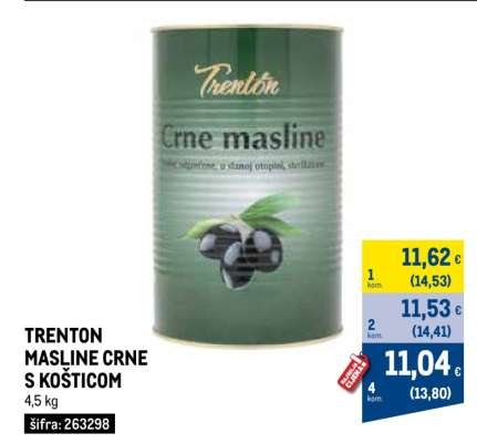 TRENTON MASLINE CRNE S KOŠTICOM