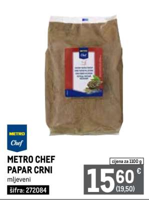 METRO CHEF PAPAR CRNI