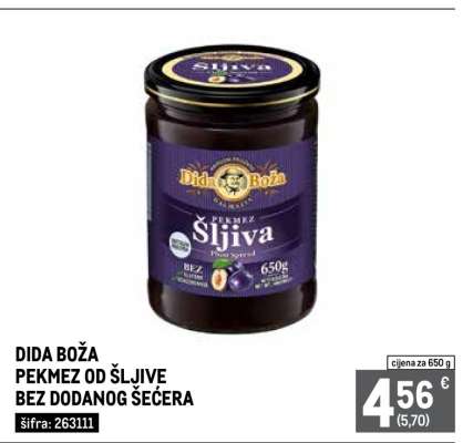 DIDA BOŽA PEKMEZ OD ŠLJIVE BEZ DODANOG ŠEĆERA