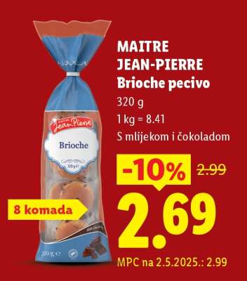 MAITRE JEAN-PIERRE Brioche pecivo