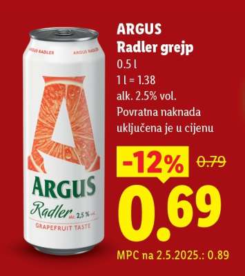 ARGUS Radler grejp