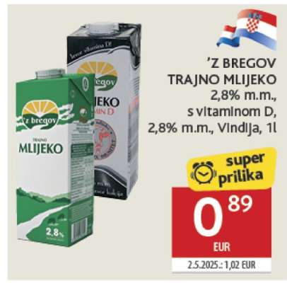 `Z BREGOV Trajno mlijeko