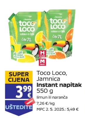 Toco Loco, Jamnica Instant napitak