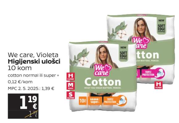 We care, Violeta Higijenski ulošci 10 kom