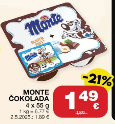 MONTE ČOKOLADA
