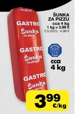 ŠUNKA ZA PIZZU