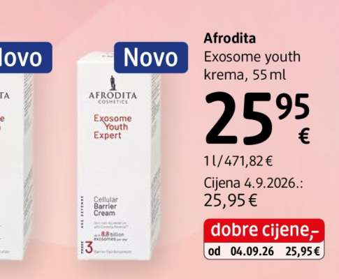 Afrodita Exosome youth krema, 55 ml