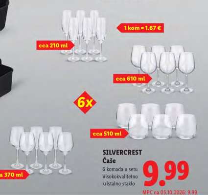 Silvercrest Čaše