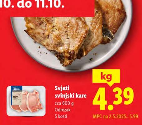 Svježi svinjski kare