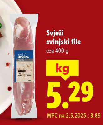 Svježi svinjski file
