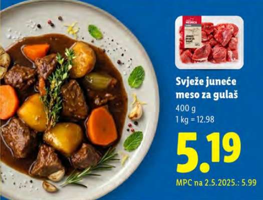 Svježe junece meso za guláš