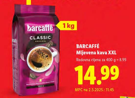 Barcaffé Mljevena kava XXL