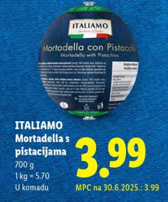 ITALIAMO Mortadella s pistacijama