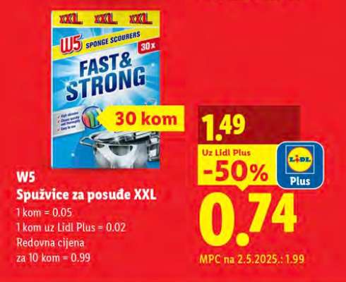W5 Spužvice za posuđe XXL
