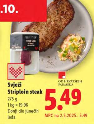 Svježi Striploin steak