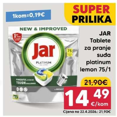 JAR Tablete za pranje suđa platinum lemon 75/1