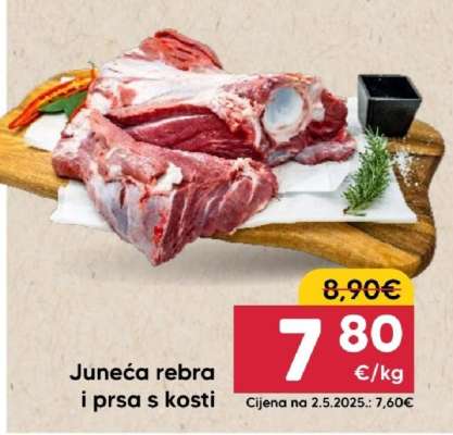 Juneća rebra i prsa s kosti