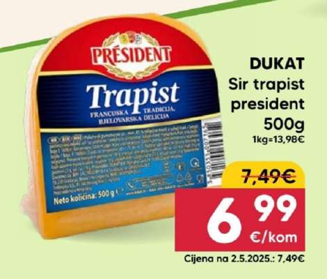 DUKAT Sir Trapist President 500g